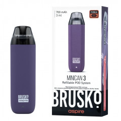 Перезаправляемая Под-Система Бруско Миникан 3 (Brusko Minican 3) 700 mah, Тёмно Фиолетовый